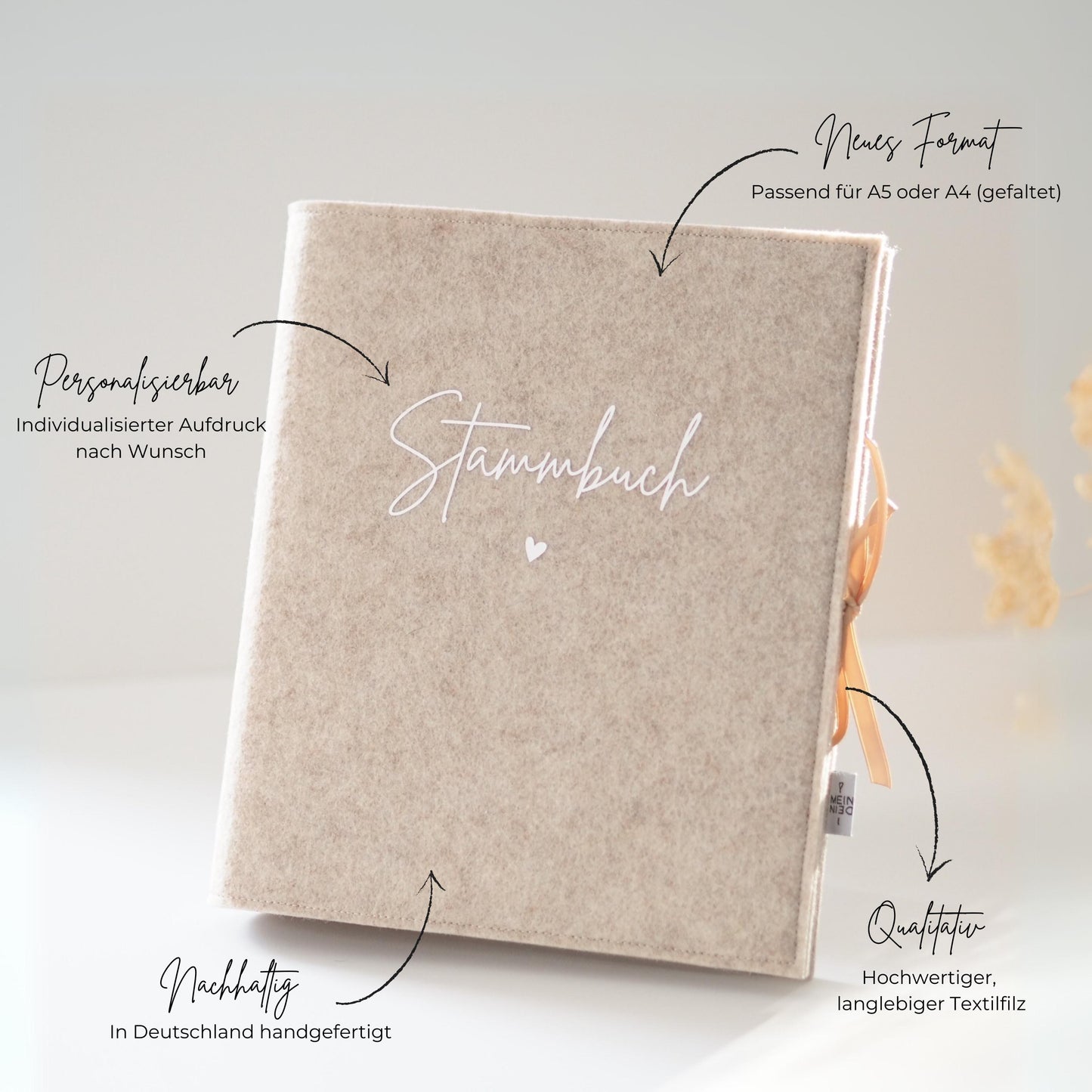 Stammbuch im A5-Format | Zeitlose Erinnerung an Eure Liebe