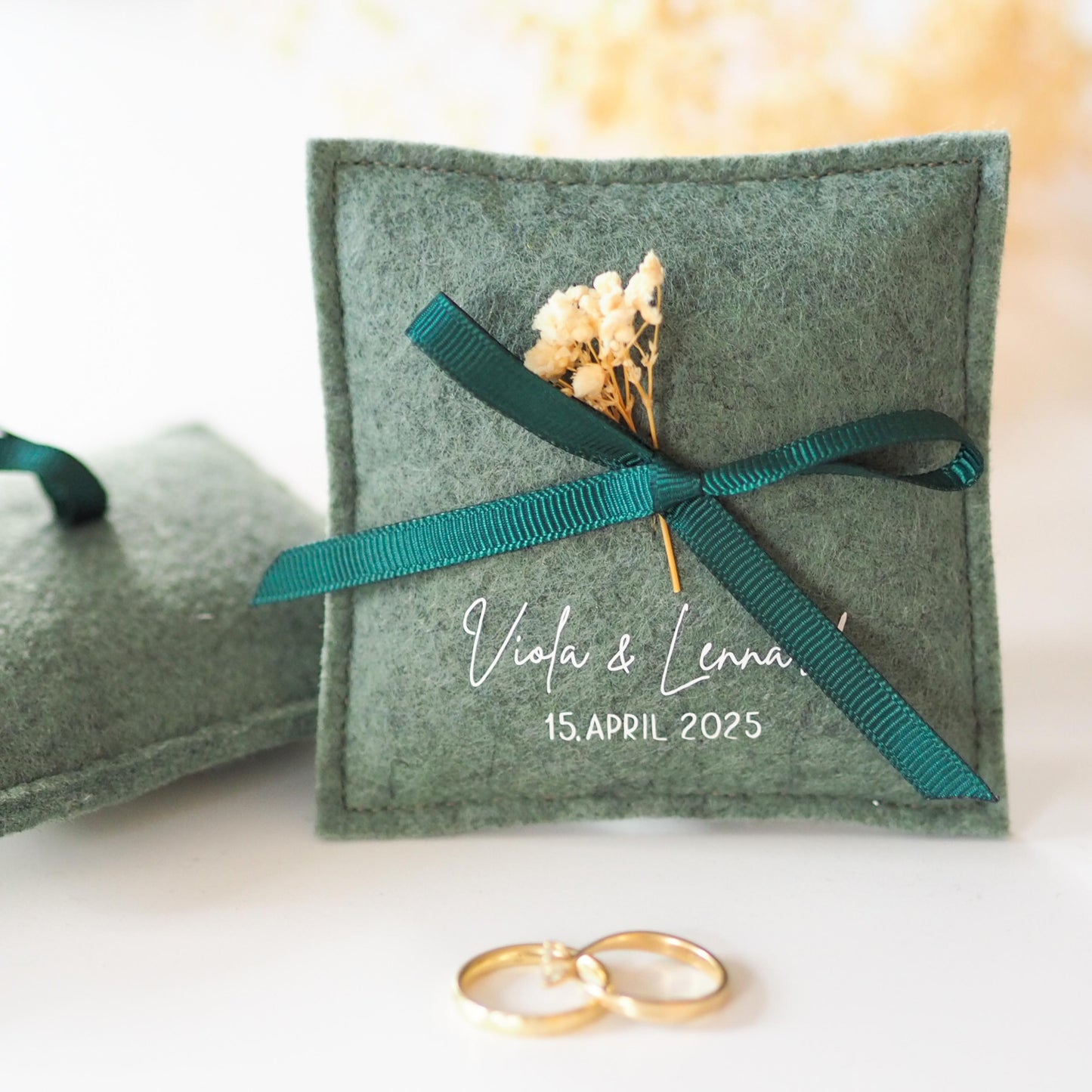 Personalisierbares Ringkissen | Elegant und Zeitlos für Eure Hochzeit