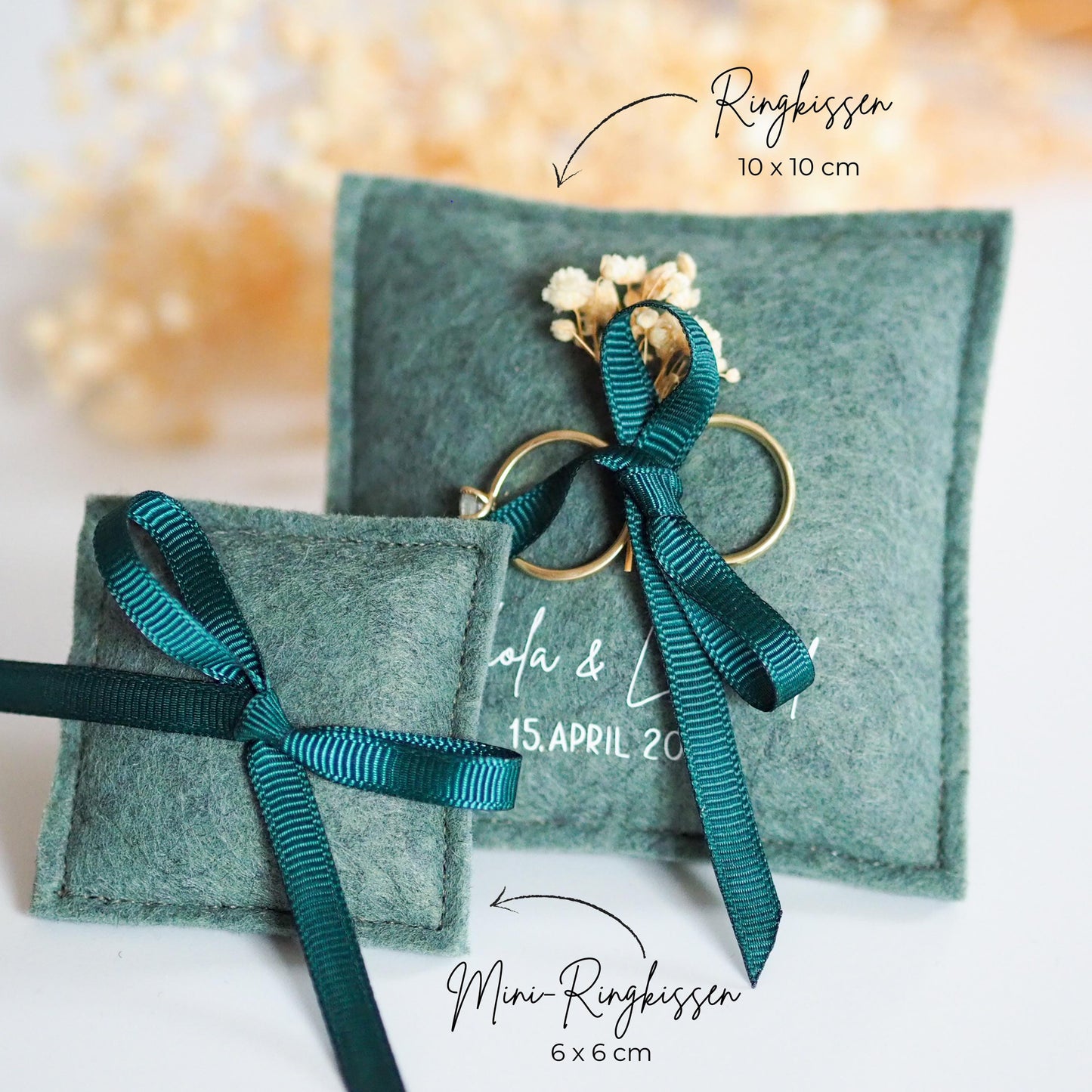 Personalisierbares Ringkissen | Elegant und Zeitlos für Eure Hochzeit