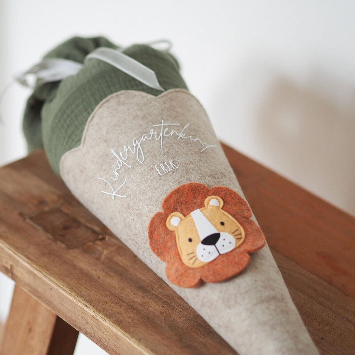 Kita-Tüte "Little Lion" | Mini Schultüte aus Filz