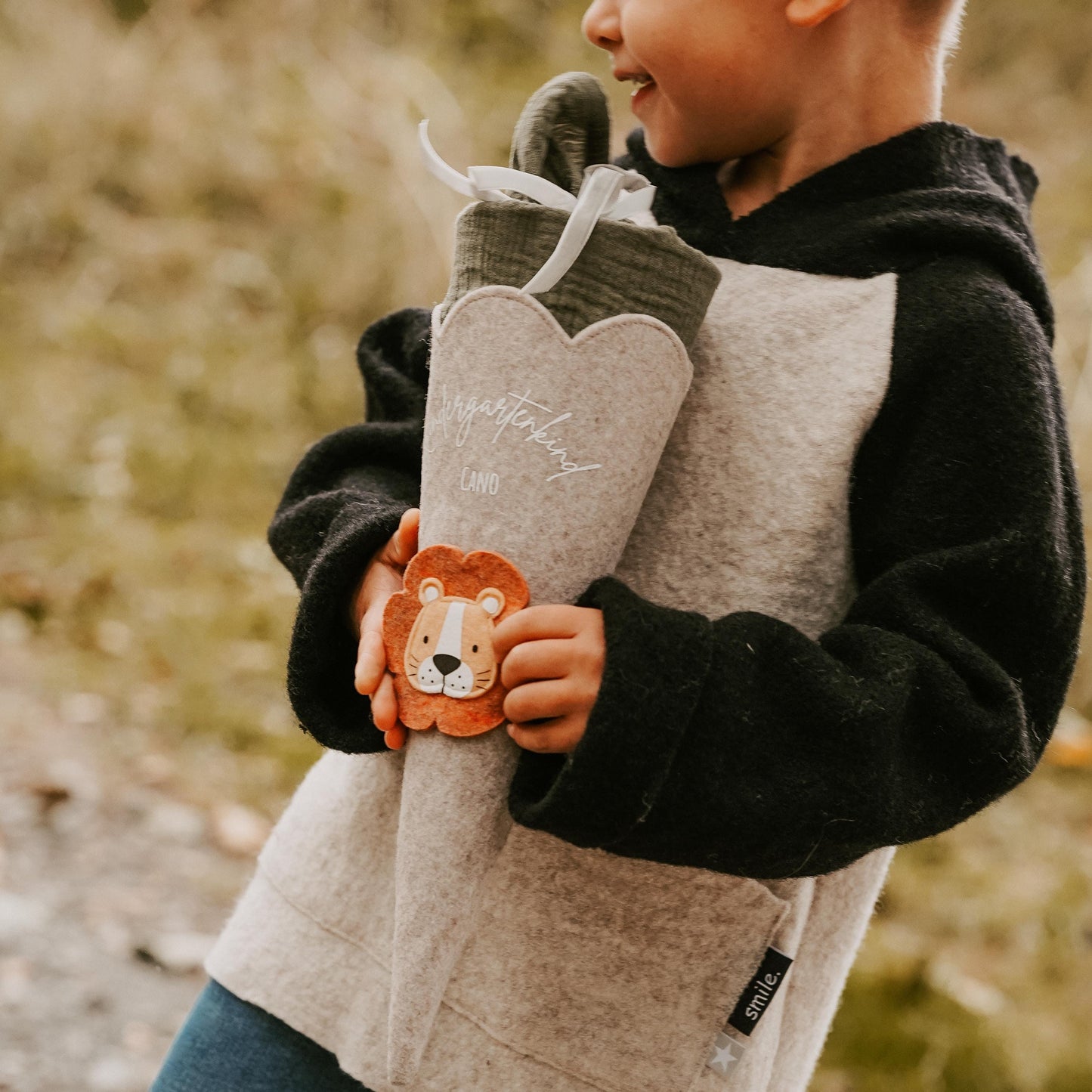Kita-Tüte "Little Lion" | Mini Schultüte aus Filz