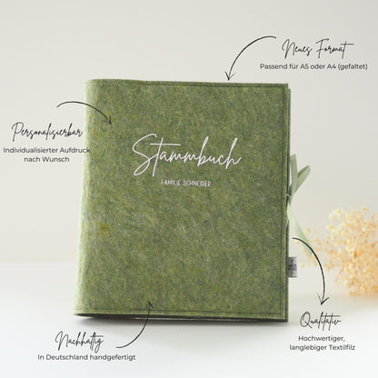 Stammbuch Hochzeit für DIN A5 | Personalisierbar für einen ganz besonderen Tag
