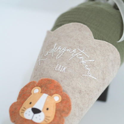 Kita-Tüte "Little Lion" | Mini Schultüte aus Filz