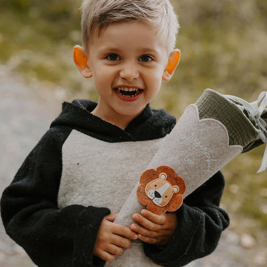 Kita-Tüte "Little Lion" | Mini Schultüte aus Filz