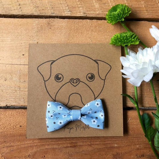 Geblümte Hundefliege | Schleife für Hundehalsband-RMdesign