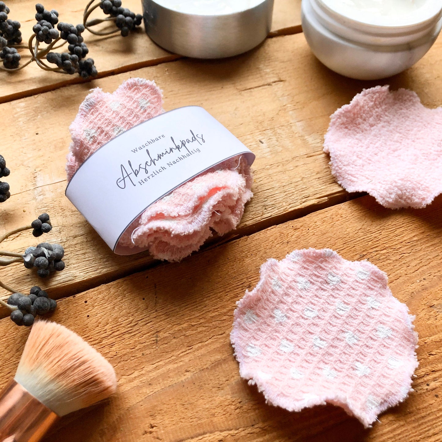 Nachhaltige Abschminkpads | 7 waschbare Make-up-Entfernerpads | Wiederverwendbar
