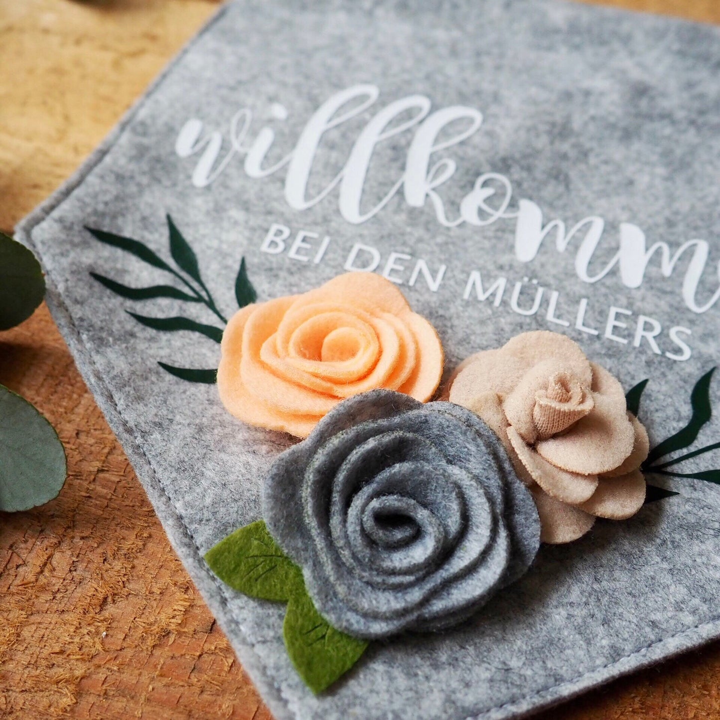 Hochzeitsgeschenk personalisiert | Türbanner | Willkommen bei