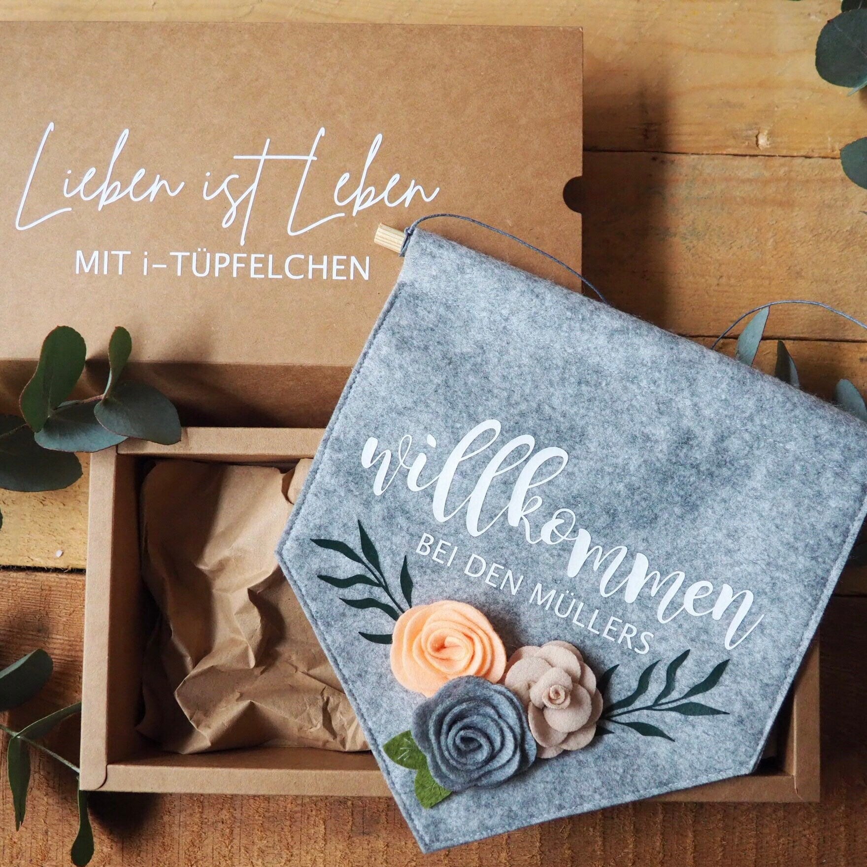 Hochzeitsgeschenk personalisiert | Türbanner | Willkommen bei