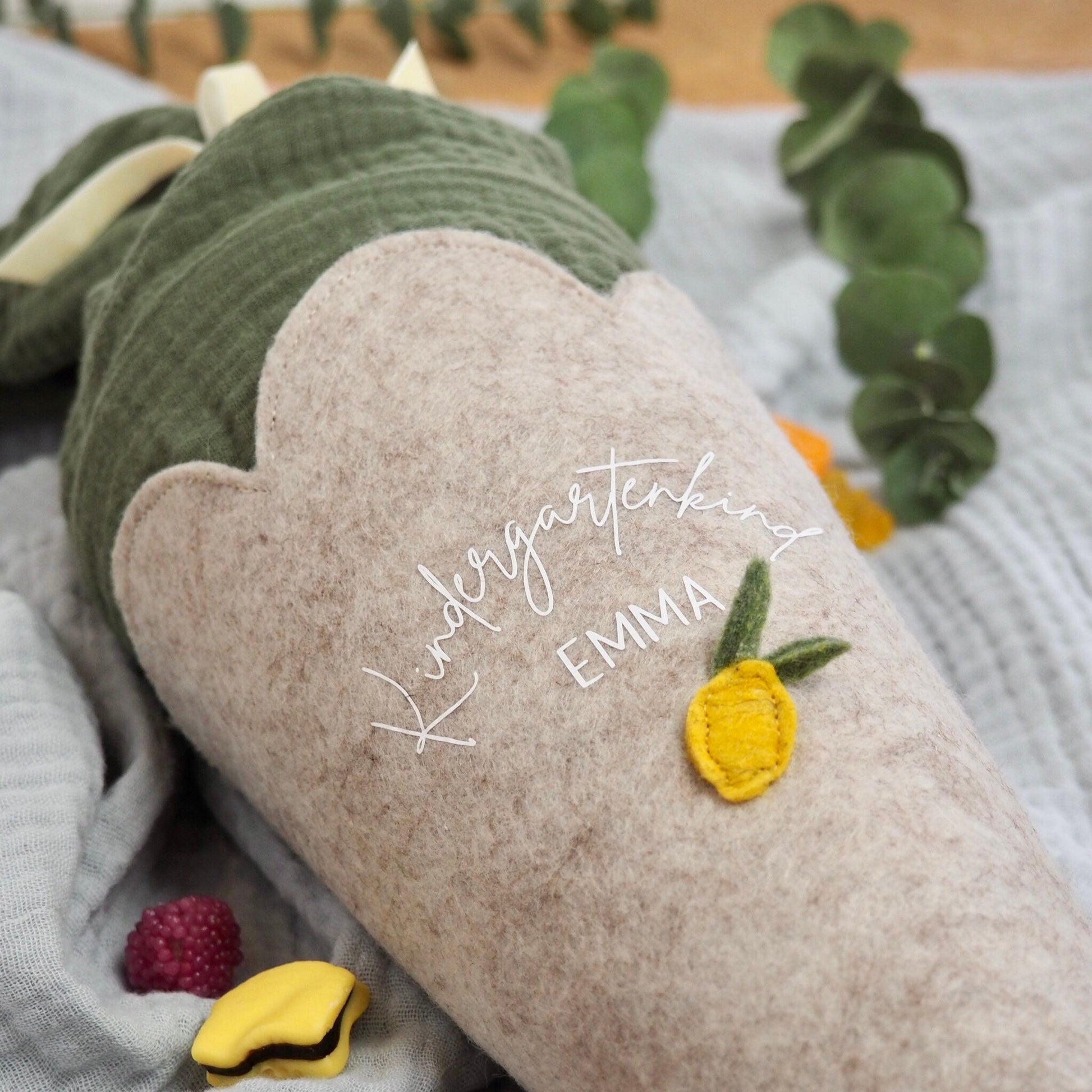 Geschwistertüte "Little Lemon" | Kita-Tüte | Mini Schultüte aus Filz