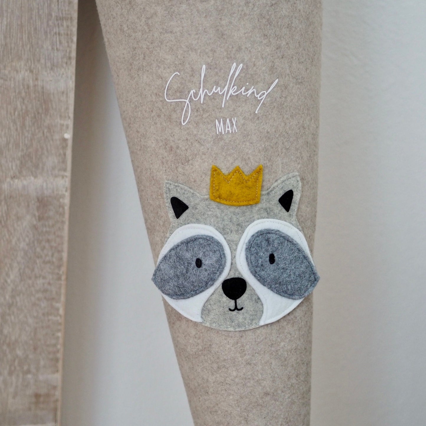 Schultüte personalisiert | Kleiner Waschbär | Für den ersten Schultag