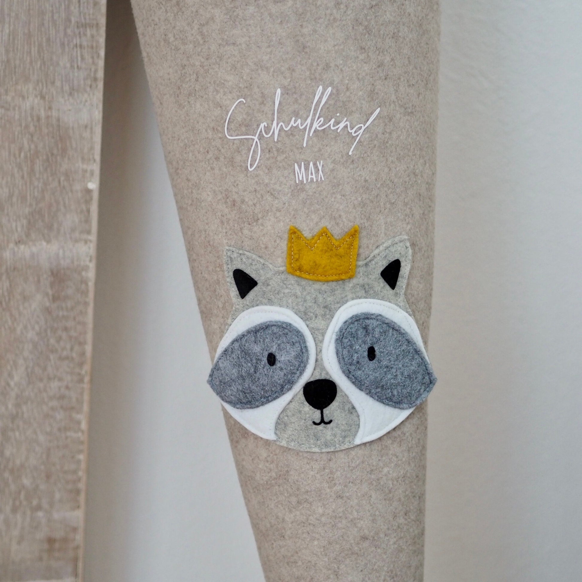 Schultüte personalisiert | Kleiner Waschbär | Für den ersten Schultag